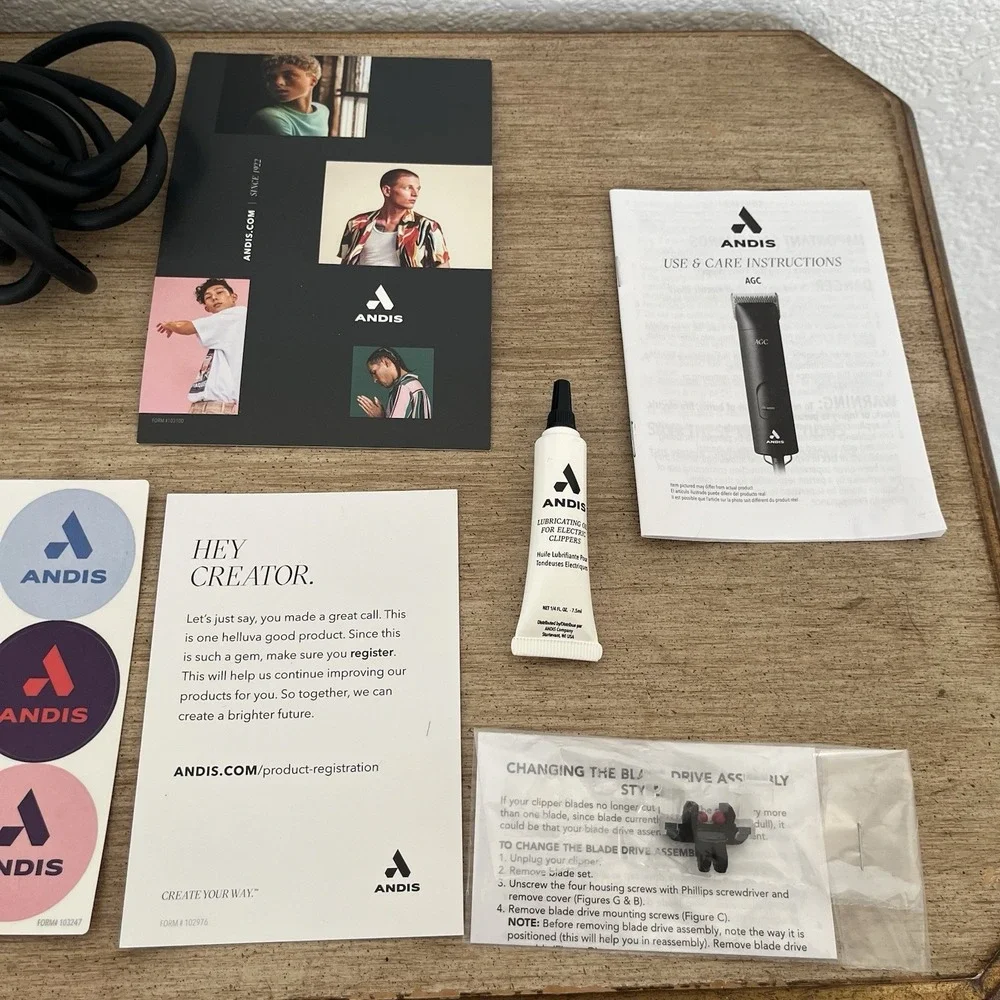 Andis ProClip AGC+ 1-Speed Pet Clipper w/ #10 Blade + Box - Lightly Used